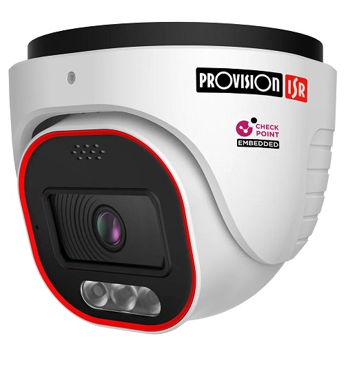 מצלמת אבטחה כיפה עדשה קבועה פרוויז'ן IP רשת צבע מלא ביום ובלילה אינפרא Provision Smart-Sight DH-340ADSN-28 2688x1520 4MegaPixel 2.8mm (94°) 1High Power IR Led 30M PoE Real Time IP Camera